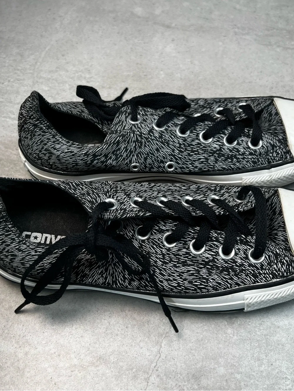 Converse Kids Black & White Low Top Sneakers